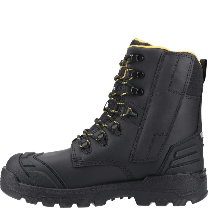 CAT Striver XL 8" Waterproof Safety Boots Black S7 Side Zip