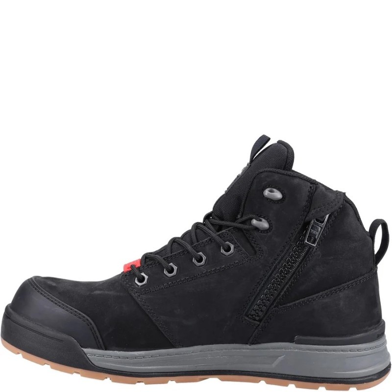 Hard Yakka 3056 PR 130MM Side Zip Black Safety Boots Metal Free