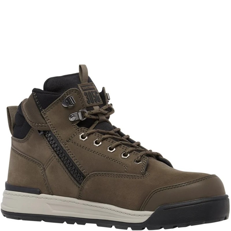 Hard Yakka 3056 PR 130MM Side Zip Cedar Safety Boots Metal Free