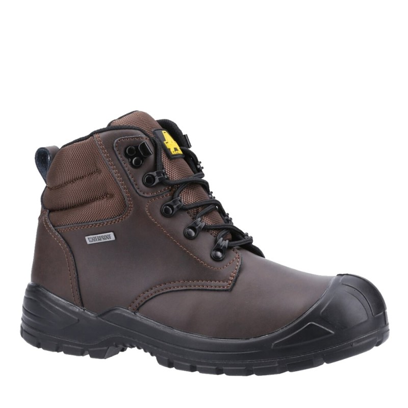 Amblers AS241 Waterproof Safety Boots Brown