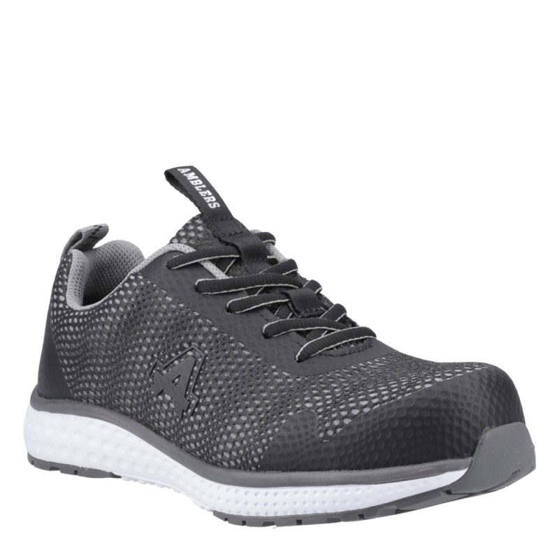 Amblers AS615C Black Women's Safety Trainers Metal Free