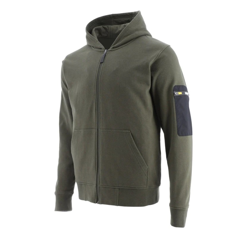 CAT 1910160 Loopback Full Zip Hoodie Moss