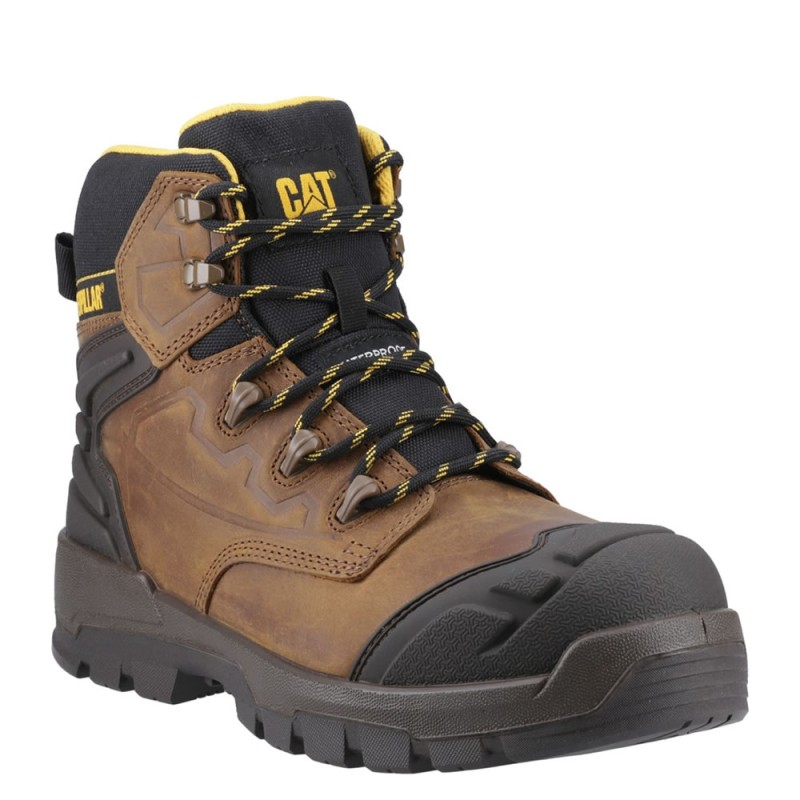 CAT Striver XL 6" Waterproof Safety Boots Brown S7
