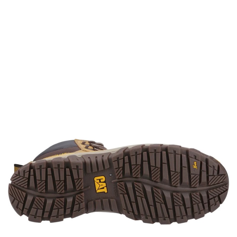 CAT Threshold Waterproof Safety Boots Honey Metal Free