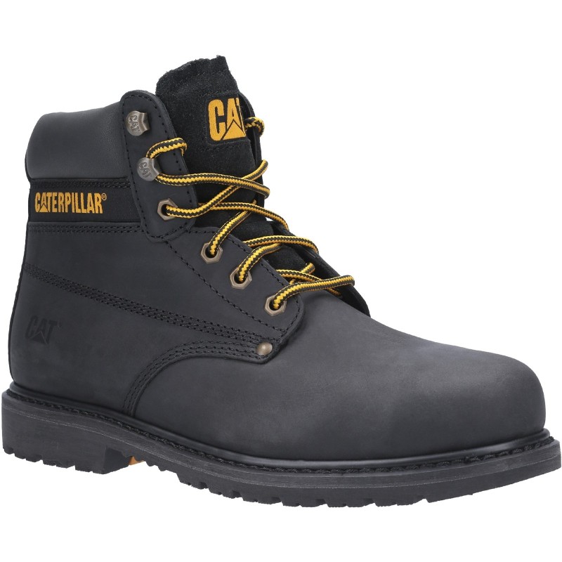 CAT Powerplant Safety Boots Steel Toe Cap S3 Black