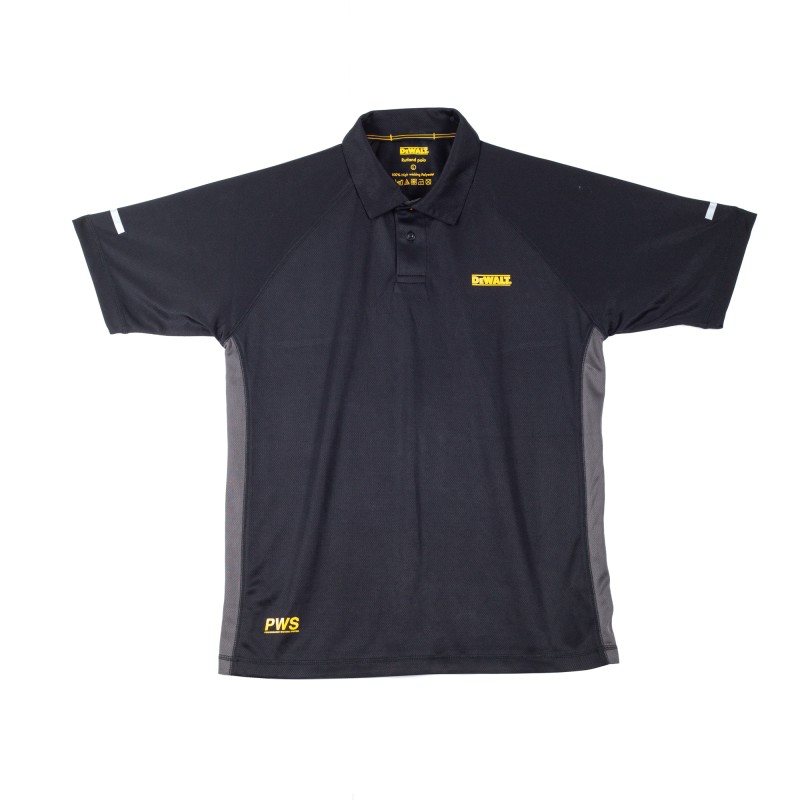 DeWalt Rutland Black/Grey PWS Polo Shirt