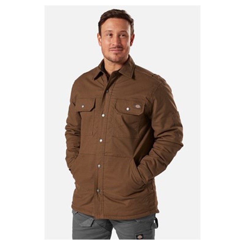 Dickies Brown Flex Duck Shirt Jacket