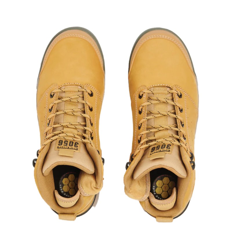 Hard Yakka 3056 PR 130MM Side Zip Wheat Safety Boots Metal Free