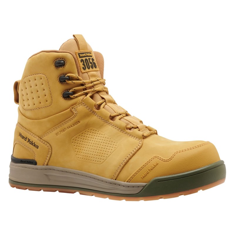Hard Yakka 3056 S7S Wheat Waterproof Safety Boots Metal Free