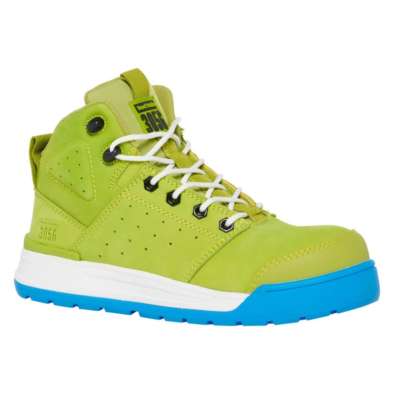 Hard Yakka 3056 PR Side Zip Womens Safety Boots Wasabi Metal Free