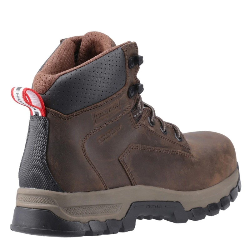 Hunter Lightning Waterproof Safety Boots Brown Metal Free S7S