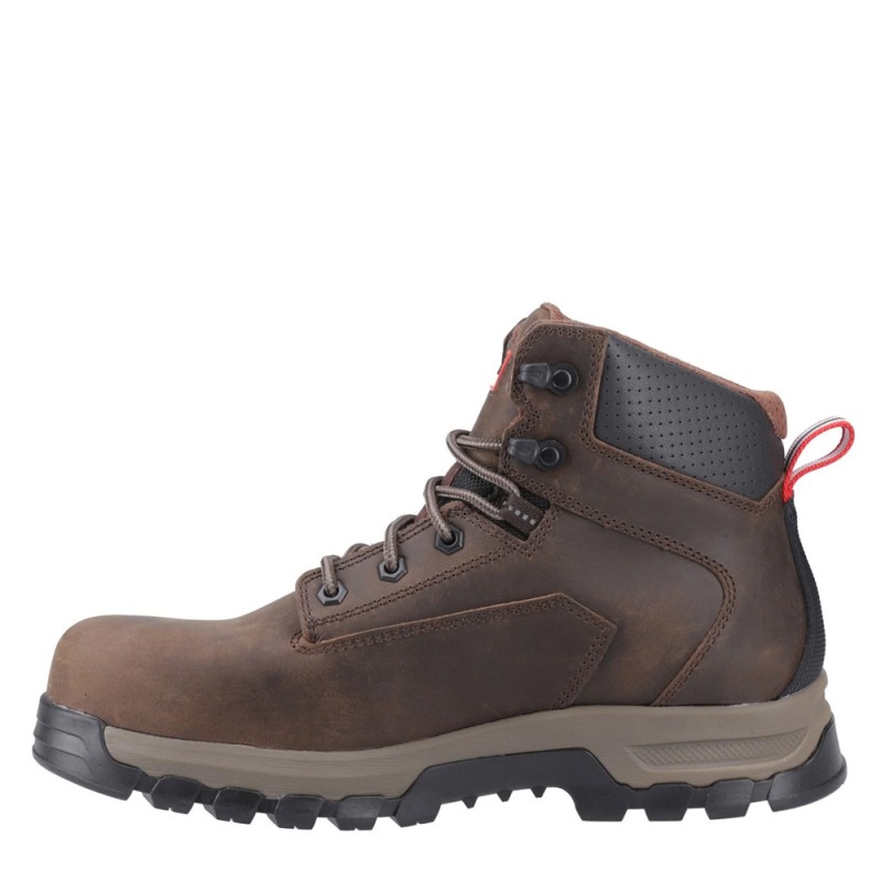 Hunter Lightning Waterproof Safety Boots Brown Metal Free S7S