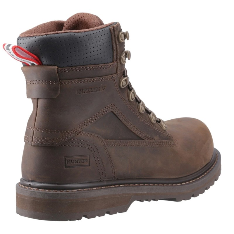 Hunter Tornado Waterproof Safety Boots Brown S7S