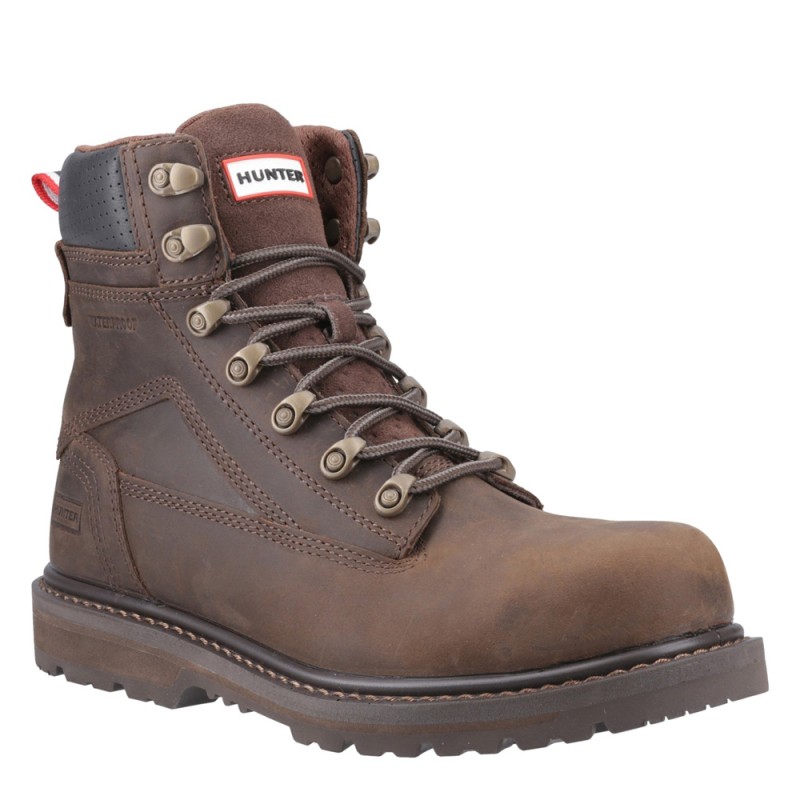 Hunter Tornado Waterproof Safety Boots Brown S7S