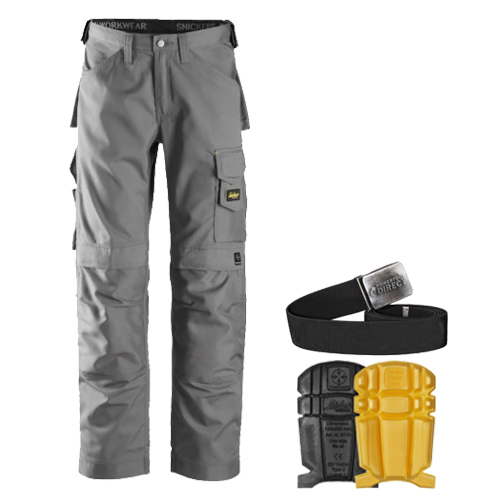 Snickers Workwear 3311 Kit Inc 9110 Kneepads & A PTD Belt, Snickers Trousers