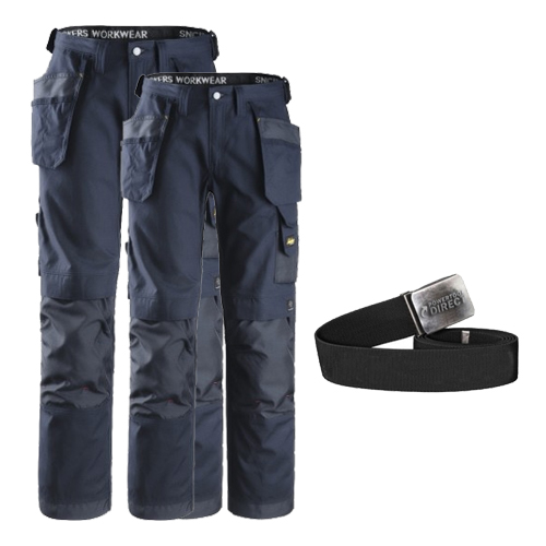 Snickers 3214 Deal 1 2 x 3214 Trousers Plus A Belt