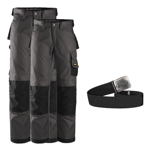 Snickers 3312 x 2  3-Series Trousers, 3312 x 2 Plus A Belt
