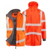 Leo Workwear Clovelly With Torrington Class 3 Hi-Vis Orange Anorak Bodywarmer