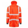 Leo Workwear Clovelly With Hartland Class 3 Hi-Vis Orange Anorak Fleece