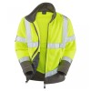 Leo Workwear Clovelly With Hartland Class 3 Hi-Vis Yellow / Navy Anorak Fleece