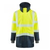 Leo Workwear Clovelly With Hartland Class 3 Hi-Vis Yellow / Navy Anorak Fleece