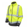 Leo Workwear Clovelly With Buckland Class 3 Hi-Vis Yellow Anorak Softshell Jacket