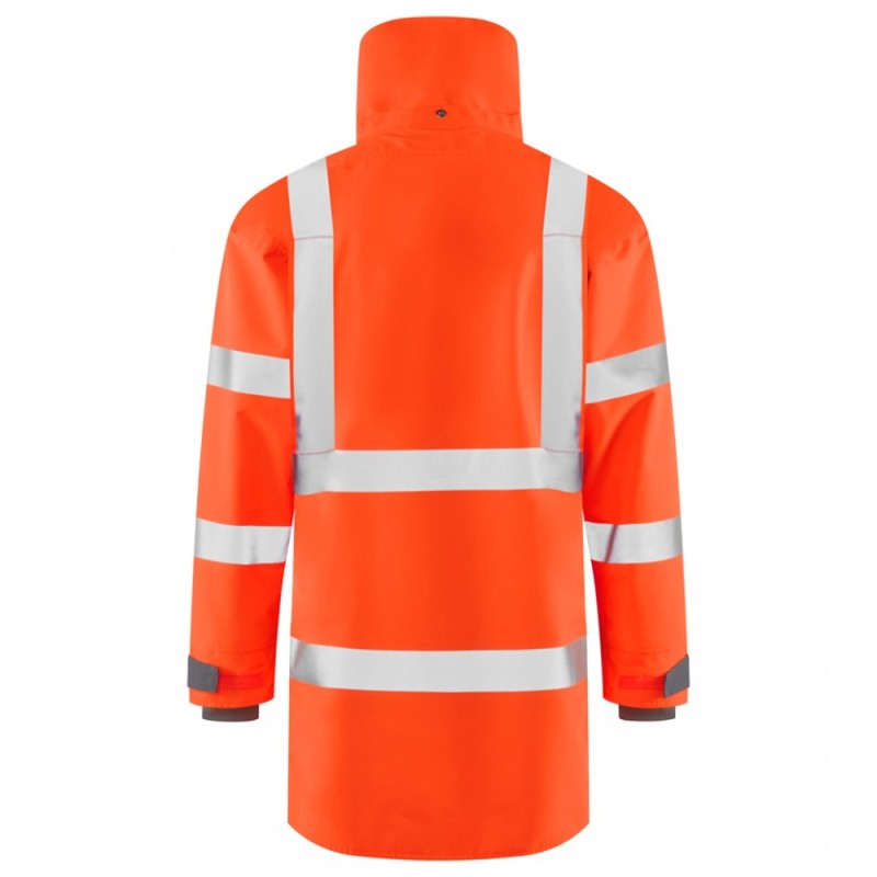 Leo Workwear Eastleigh Class 3 Orange Hi-Vis Breathable Anorak