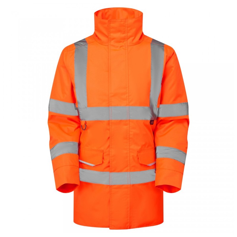 Leo Workwear Cheristow Class 3 Women's Orange Hi-Vis Anorak