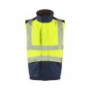 Leo Workwear Halsinger Hi Vis Yellow/Navy Class 1 Bodywarmer