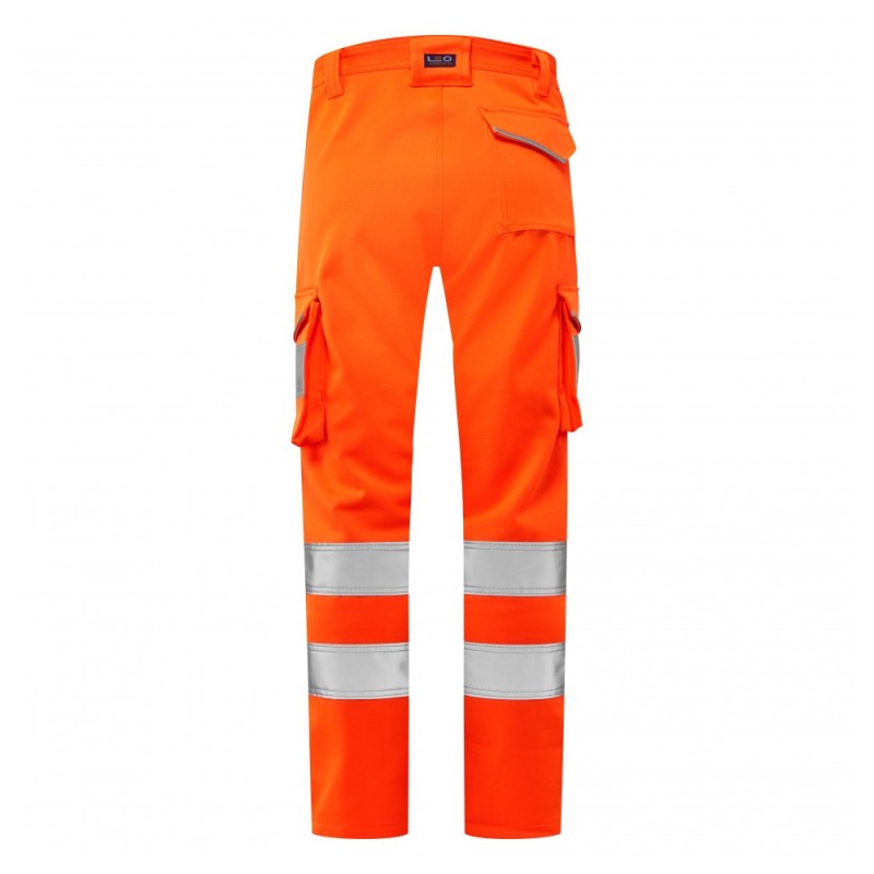 Leo Workwear Beckamoor Class 2 Women's Orange Hi-Vis Trousers