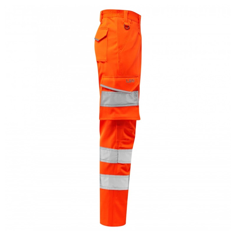 Leo Workwear Beckamoor Class 2 Women's Orange Hi-Vis Trousers