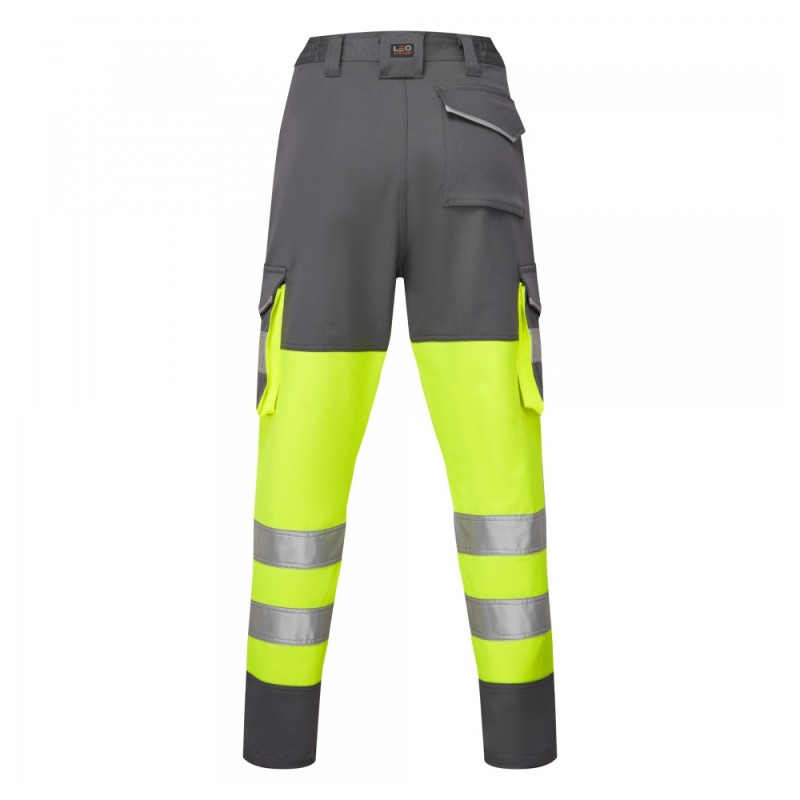 Leo Workwear Beckamoor Class 2 Women's Yellow Hi-Vis Trousers
