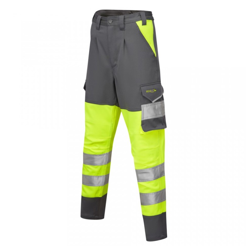 Leo Workwear Beckamoor Class 2 Women's Yellow Hi-Vis Trousers