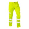Leo Kingford Yellow Hi-Vis Stretch Cargo Trousers