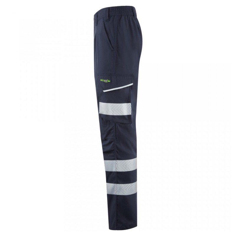 Leo Workwear Winsford Navy Stretch Cargo Trousers