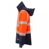 Leo Workwear Dartmoor Class 2 Jacket Hi-Vis Orange / Navy