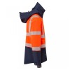 Leo Workwear Dartmoor Class 2 Jacket Hi-Vis Orange / Navy