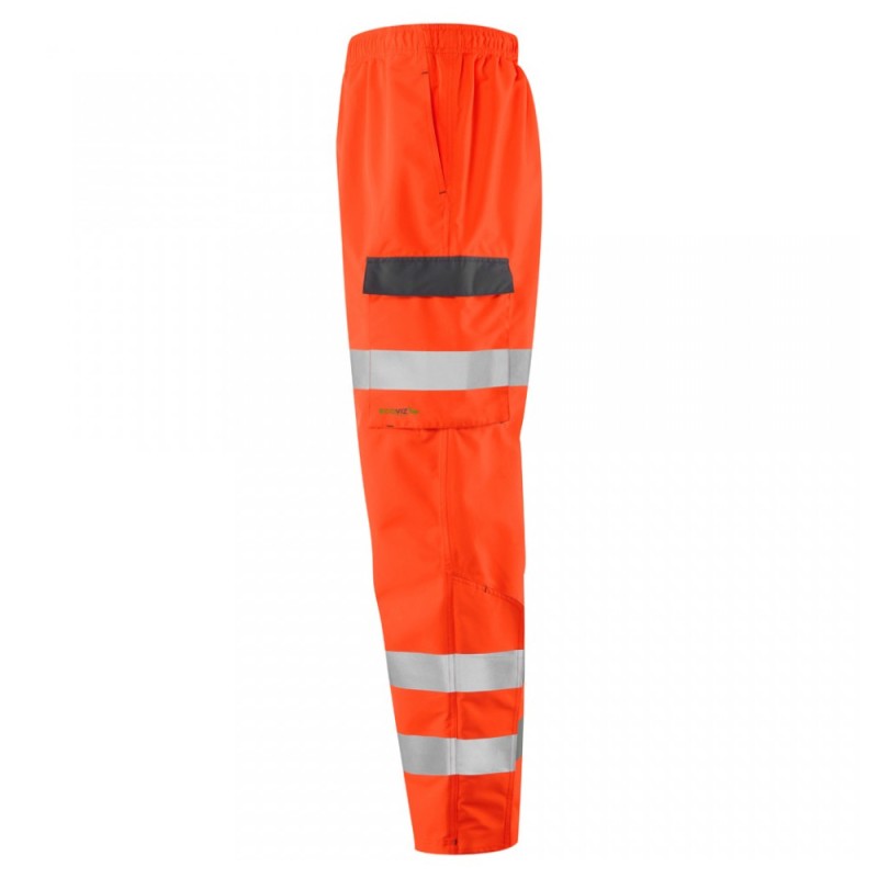 Leo Workwear Westleigh Class 2 Hi-Vis Orange Overtrouser