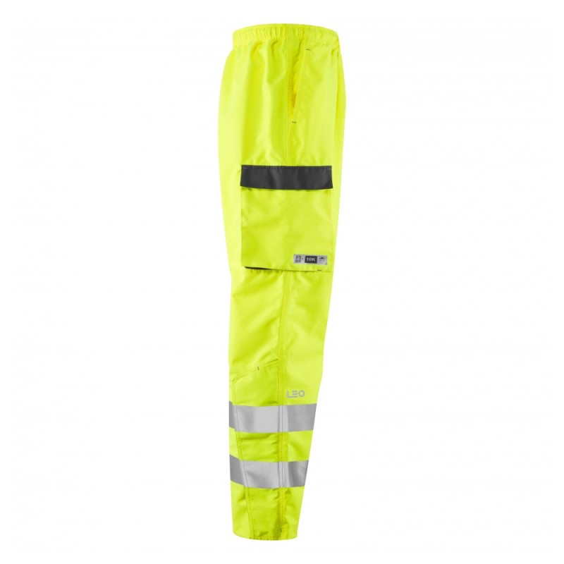 Leo Workwear Westleigh Class 1 Hi-Vis Yellow Overtrouser