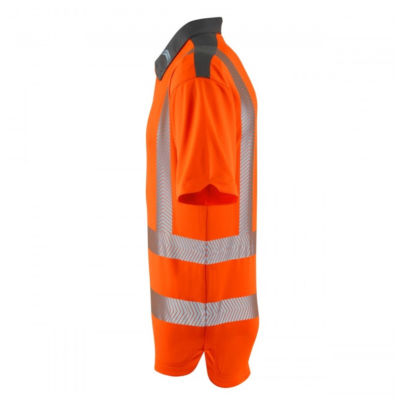 Leo Workwear Trimstone Class 2 Hi-Vis Orange Polo Shirt