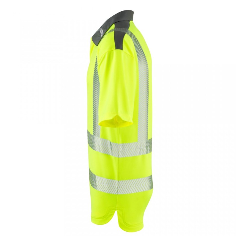 Leo Workwear Trimstone Class 2 Hi-Vis Yellow Polo Shirt