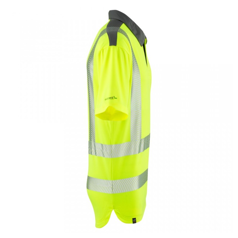 Leo Workwear Trimstone Class 2 Hi-Vis Yellow Polo Shirt