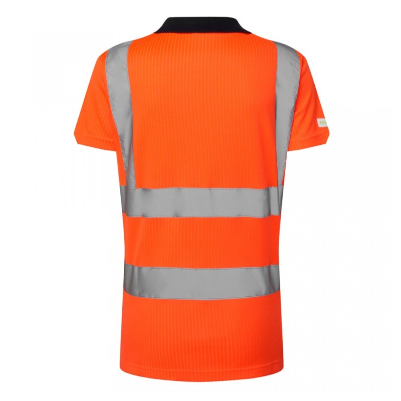 Leo Workwear Lana Class 2 Hi-Vis Orange Women's Polo Shirt