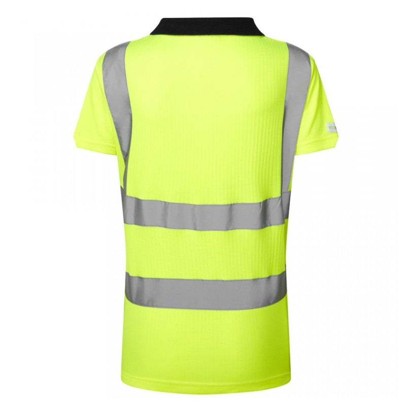 Leo Workwear Lana Class 2 Hi-Vis Yellow Women's Polo Shirt