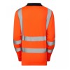 Leo Workwear Beaford Class 2 Hi-Vis Orange Women's Long Sleeve Polo Shirt