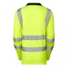 Leo Workwear Beaford Class 2 Hi-Vis Yellow Women's Long Sleeve Polo Shirt
