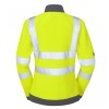 Leo Workwear Elberry Class 2 Hi-Vis Yellow Women's 1/4 Zip Sweatshirt