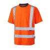 Leo Workwear Braunton Class 2 GO/RT Orange Hi Vis T-Shirt