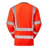 Leo Workwear Riverton Class 3 Hi-Vis Orange Long-Sleeve T-Shirt