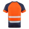 Leo Workwear Forda Class 1 Hi-Vis Orange / Navy T-Shirt